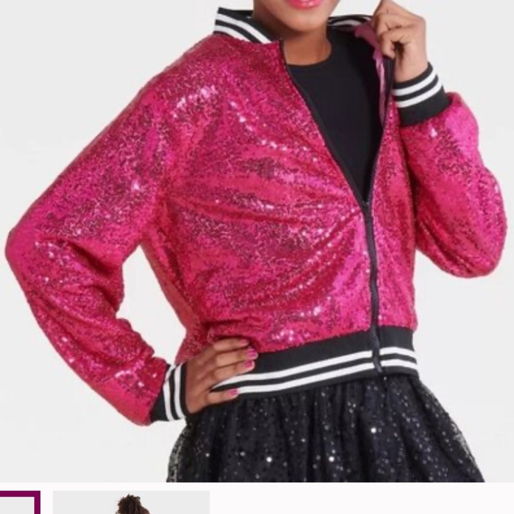 🆕 Womens Hyde & Eek Halloween POP STAR Costume Sequined Jacket